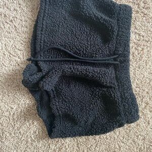 No Boundaries Black Fleece Pajama Shorts